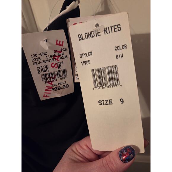 NWT One-Shoulder Black Gown - Picture 9 of 11